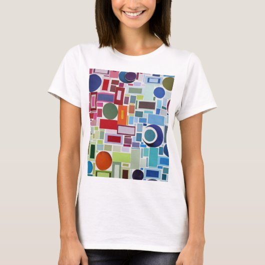 60's Disco Retro Kleurenkaart Collage T-shirt (Voorkant)