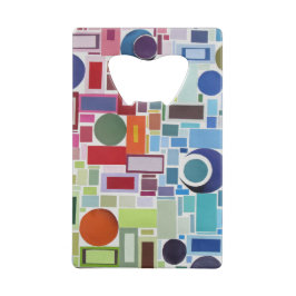 60's Disco Retro Mozaïek Collage Abstract Creditkaart Flessenopener