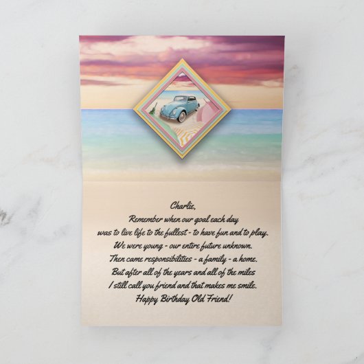 60's Dromen Verjaardag Kaart (Binnen)