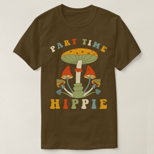 60s en 70s Hippie Hippies Retro  Hippy Flo T-shirt (Design voorkant)