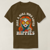 60s en 70s Hippie Hippies Retro  Hippy Flo T-shirt (Design voorkant)