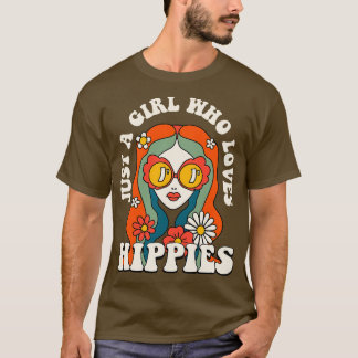 60s en 70s Hippie Hippies Retro Hippy Flo T-shirt