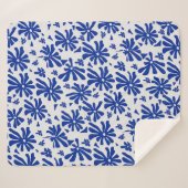 60s Groovy Midden-eeuwse Bloemen Sherpa Deken (Voorkant (horizontaal))