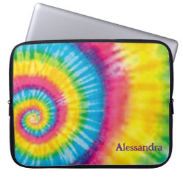 60s Hippie Tie Dye Laptop Mouw – Gepersonaliseerd Laptop Sleeve