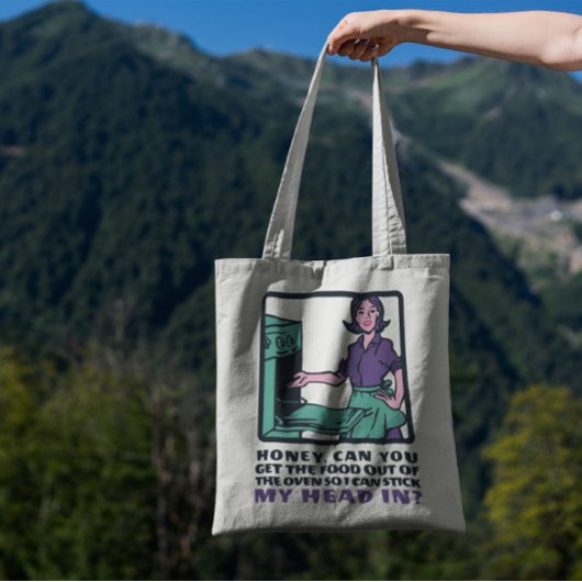 60S Huisvrouw Funny Tote Bag