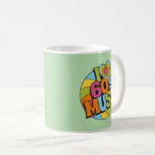 60s Inspired Music Retro Groovy Aesthetic Koffiemok (Voorkant rechts)