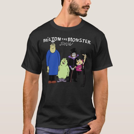 60s Milton de Monster Show Karakters en Logotyp T-shirt (Voorkant)