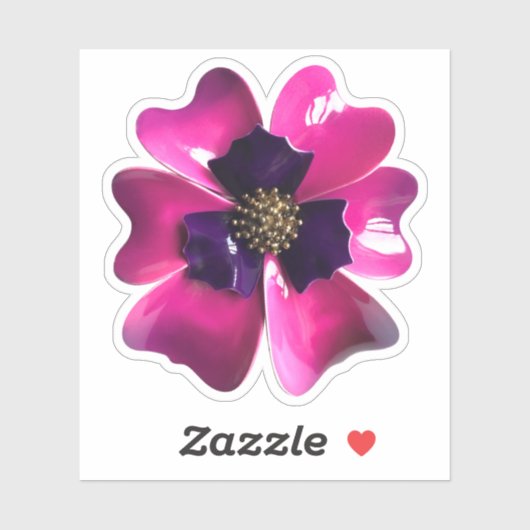 60s MOD Hippie Orchidee Bloem Lente Bruiloft Sticker (Vel)