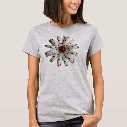 60's MOD Hippie Polka Dot Daisy Flower Mode T-shirt (Voorkant)