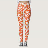 60s Mod Oranje Leggings (Voorkant)