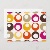 60s MOD Retro Patroon Briefkaart (Voorkant / Achterkant)