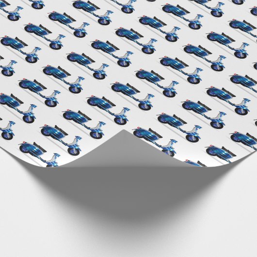 60s Motor Scooter Cadeaupapier (Hoek)