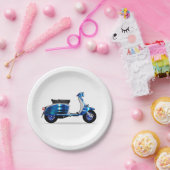 60s Motor Scooter Papieren Bordje (Feest)
