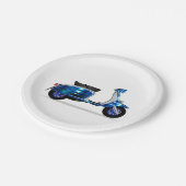 60s Motor Scooter Papieren Bordje (Gekanteld)