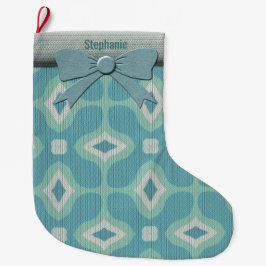 '60s Mummetatroon - Gedempt Aqua Personalize' Grote Kerstsok