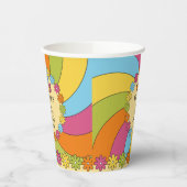 60s Music Retro Party 80th Birthday Celebration  Papieren Bekers (Links)