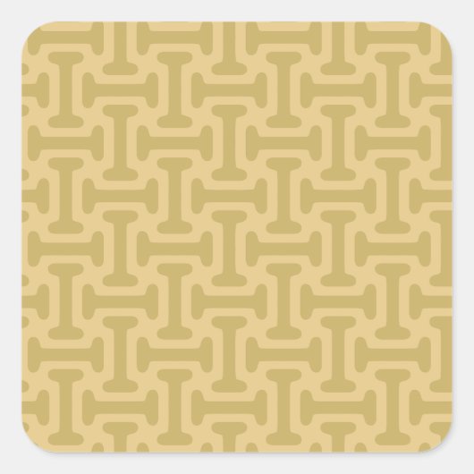 60s Papierpatroon Vierkante Sticker (Voorkant)