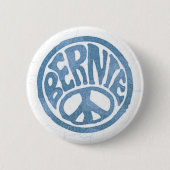 60s Peace Bernie Ronde Button 5,7 Cm (Voorkant)