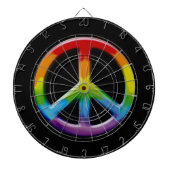 60's Peace Sign Retro Art Dart Board Dartbord (Voorkant)
