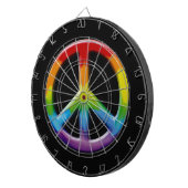 60's Peace Sign Retro Art Dart Board Dartbord (Voorkant Rechts)