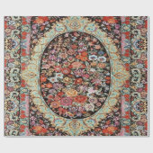 60s  Perzische Turks Bloemendecoupage Cadeaupapier (Vlak)