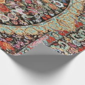 60s  Perzische Turks Bloemendecoupage Cadeaupapier (Hoek)