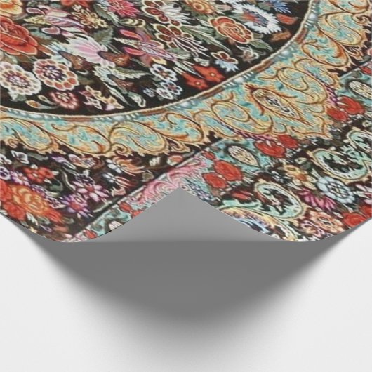 60s  Perzische Turks Bloemendecoupage Cadeaupapier (Hoek)