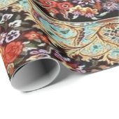 60s  Perzische Turks Bloemendecoupage Cadeaupapier (Rol Hoek)