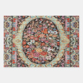 60s  Perzische Turks Bloemendecoupage Inpakpapier Vel (Voorkant)