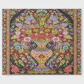 60s  Perzische Turks Bloemkunst Decoupage Cadeaupapier (Vlak)