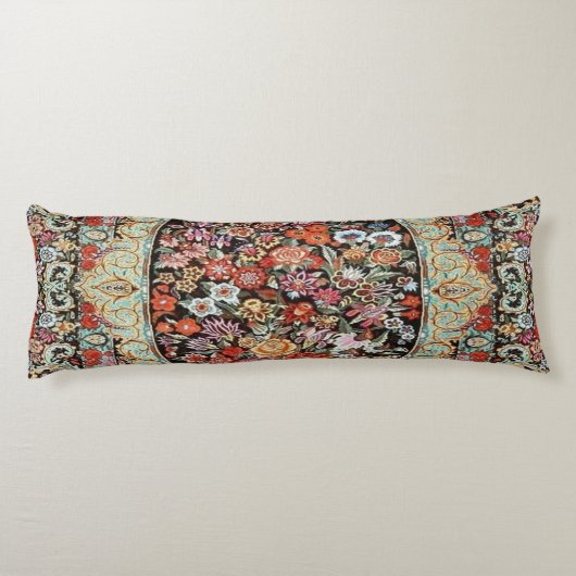 60s  Perzische Turkse Bloemkilim Lichaamskussen (Achterkant)