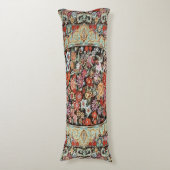 60s  Perzische Turkse Bloemkilim Lichaamskussen (Voorkant Verticaal)