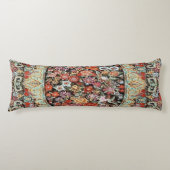 60s  Perzische Turkse Bloemkilim Lichaamskussen (Voorkant)