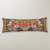 60s  Perzische Turkse Bloemkilim Lichaamskussen (Achterkant)