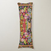 60s  Perzische Turkse Bloemkilim Lichaamskussen (Voorkant Verticaal)