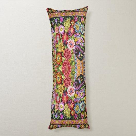 60s  Perzische Turkse Bloemkilim Lichaamskussen (Achterkant (Verticaal))