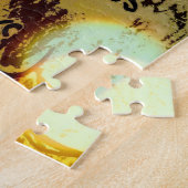 60s Peter Max kleurrijke waterverf profielen Legpuzzel (Zijkant)