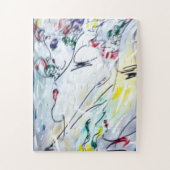 60s Peter Max kleurrijke waterverf Profielen teken Legpuzzel (Verticaal)