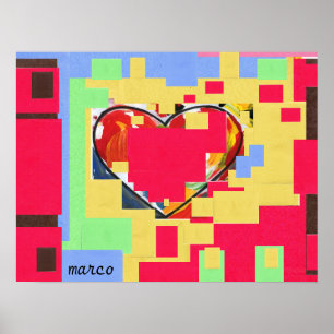 60s Peter Max Poster voor het schilderen van het H