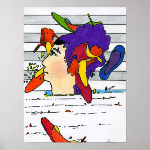 60s Peter Max scherm schoenen Posters