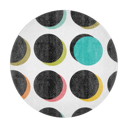 60s Polka Dots: Decoratieve Cheer. Snijplank (Voorkant)