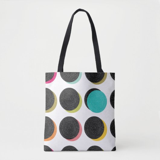 60s Polka Dots: Decoratieve Cheer. Tote Bag (Voorkant)