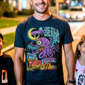 60's Psychedelic Paarse Monster Custom T-shirt