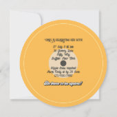 60's  record-thema retro partij kaart (Achterkant)