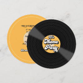 60's  record-thema retro partij kaart