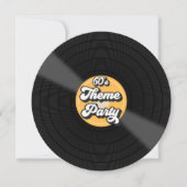 60's  record-thema retro partij kaart (Voorkant)