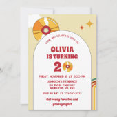 60s Retro 20th 30th Volwassen Groovy Verjaardagsfe Kaart (Voorkant)