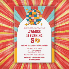 60s Retro 50th 60th 70th Adult Birthday Groovy Kaart