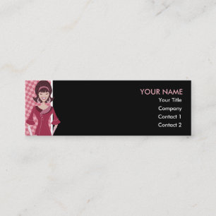 60s retro chick mini visitekaartje