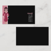 60s retro chick visitekaartje (Voorkant / Achterkant)